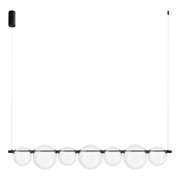 Lámpara colgante con cable LED ATOLA LED/19W/230V negra/transparente