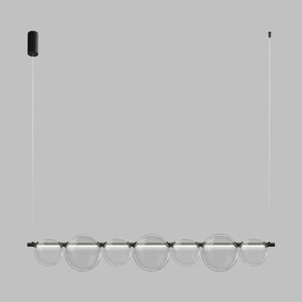 Lámpara colgante con cable LED ATOLA LED/19W/230V negra/transparente