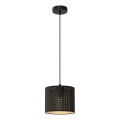 Lámpara colgante con cable LOFT SHADE 1xE27/60W/230V Ø 18 cm negro/dorado