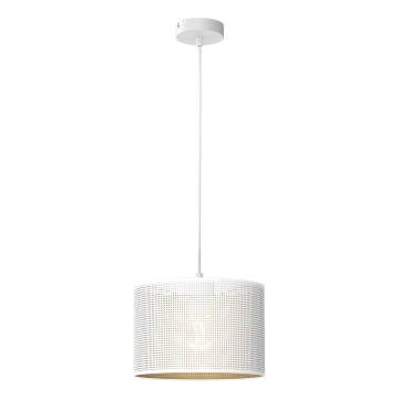 Lámpara colgante con cable LOFT SHADE 1xE27/60W/230V Ø 25 cm blanco/dorado
