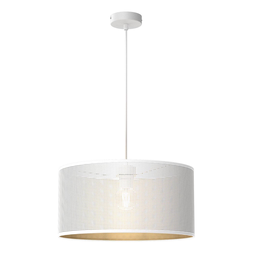Lámpara colgante con cable LOFT SHADE 1xE27/60W/230V Ø 40 cm blanco/dorado