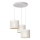 Lámpara colgante con cable LOFT SHADE 3xE27/60W/230V blanco/dorado