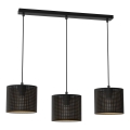 Lámpara colgante con cable LOFT SHADE 3xE27/60W/230V negro/dorado