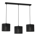 Lámpara colgante con cable LOFT SHADE 3xE27/60W/230V negro