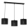 Lámpara colgante con cable LOFT SHADE 3xE27/60W/230V negro
