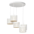 Lámpara colgante con cable LOFT SHADE 5xE27/60W/230V blanco/dorado
