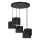 Lámpara colgante con cable LOFT SHADE 5xE27/60W/230V negro/dorado