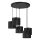 Lámpara colgante con cable LOFT SHADE 5xE27/60W/230V negro
