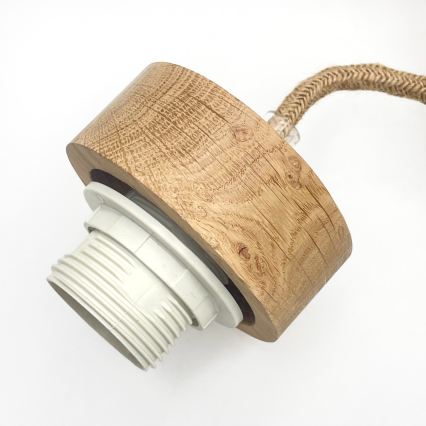 Lámpara colgante con cable LOOMIS 3xE27/15W/230V 130 cm beige/roble