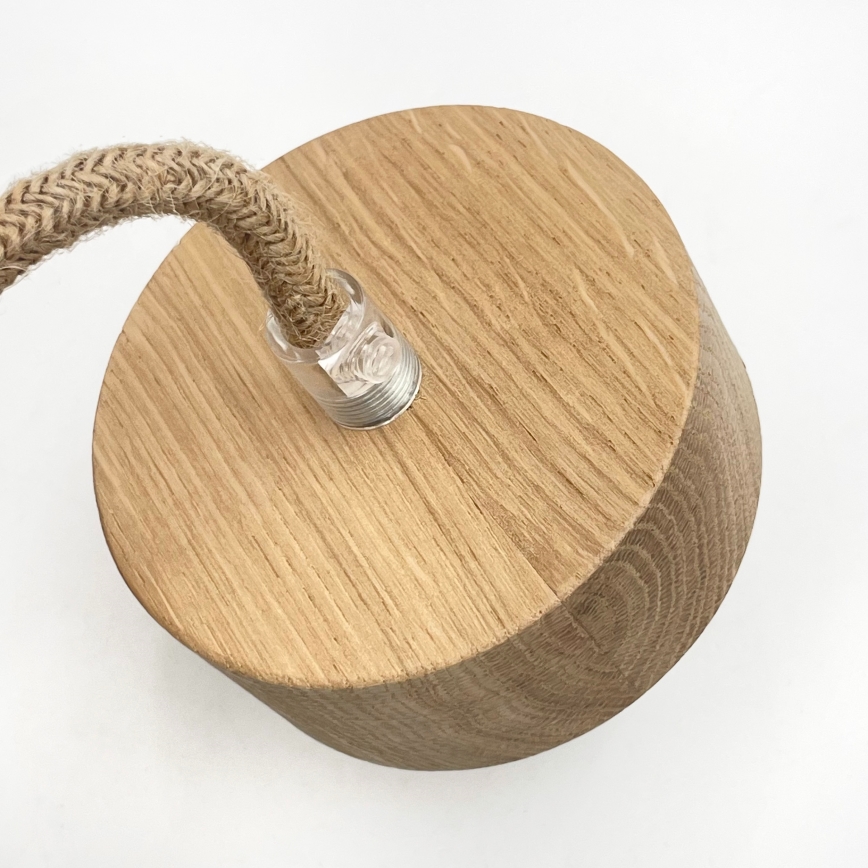 Lámpara colgante con cable LOOMIS 5xE27/15W/230V 130 cm beige/roble