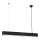 Lámpara colgante con cable LUNGO T8 1xG13/9W/230V negro