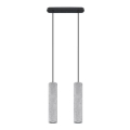 Lámpara colgante con cable LUVO 2xGU10/40W/230V hormigón/negro