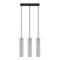 Lámpara colgante con cable LUVO 3xGU10/40W/230V hormigón/negro