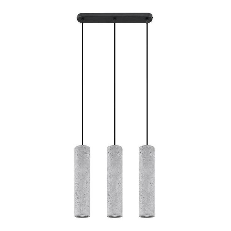 Lámpara colgante con cable LUVO 3xGU10/40W/230V hormigón/negro