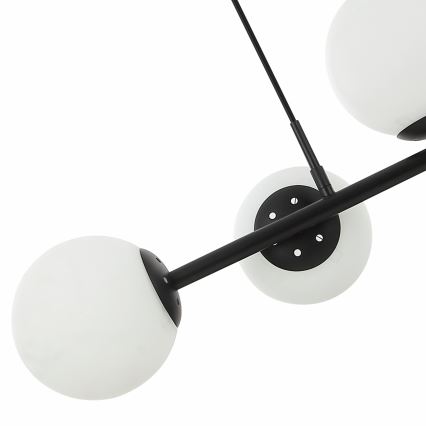 Lámpara colgante con cable MADDIE 5xE14/5W/230V negra