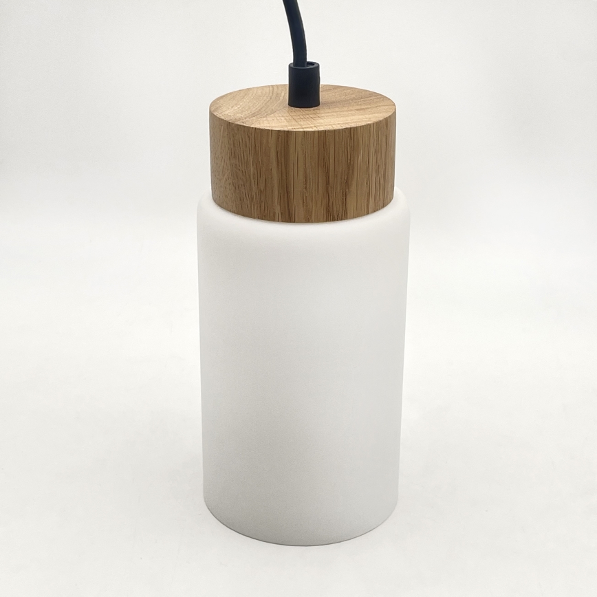 Lámpara colgante con cable MARKUS 5xE27/15W/230V negro/roble