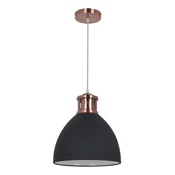 Lámpara colgante con cable METAL 1xE27/15W/230V cobre/negro