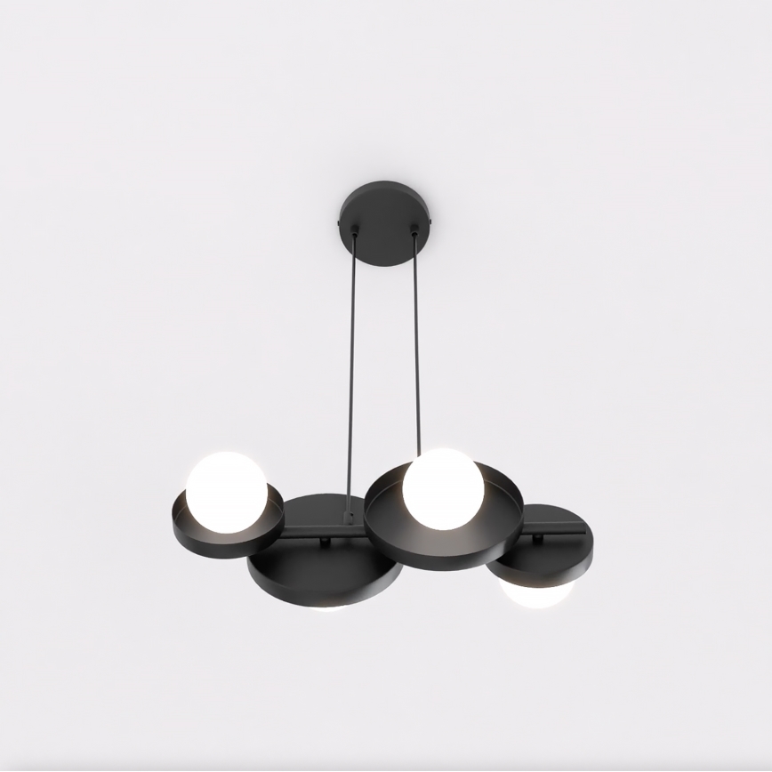 Lámpara colgante con cable MODEL 4xG9/8W/230V, negra