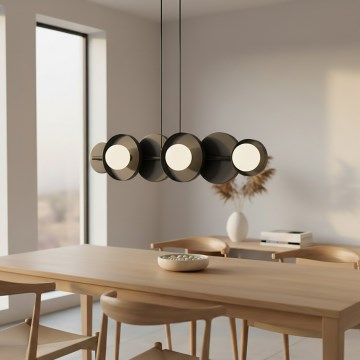 Lámpara colgante con cable MODEL 6xG9/8W/230V negra