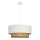 Lámpara colgante con cable NATIA 1xE27/60W/230V Ø 45 cm blanco/marrón