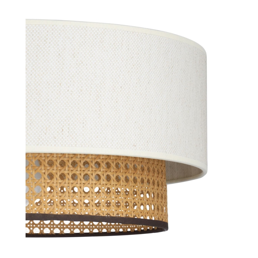 Lámpara colgante con cable NATIA 1xE27/60W/230V Ø 45 cm blanco/marrón