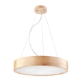 Lámpara colgante con cable NATURAL 3xE27/60W/230V Ø 47 cm pino