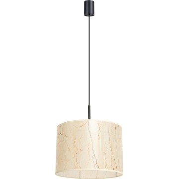 Lámpara colgante con cable NEVIA 1xE27/15W/230V Ø 40 cm beige/efecto mármol