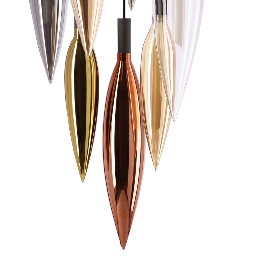 Lámpara colgante con cable NORDIC 11xG9/5W/230V negra