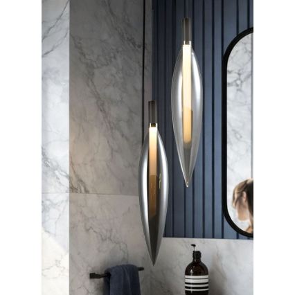 Lámpara colgante con cable NORDIC 1xG9/5W/230V, acabado cromado negro