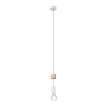 Lámpara colgante con cable ORAZIO 1xE27/60W/230V haya