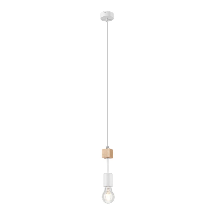 Lámpara colgante con cable ORAZIO 1xE27/60W/230V haya