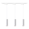 Lámpara colgante con cable para el sistema de riel PIPE 3xGU10/10W/230V, blanca