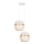 Lámpara colgante con cable PARIS 2xE27/60W/230V blanco/dorado