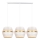 Lámpara colgante con cable PARIS 3xE27/60W/230V blanco/dorado
