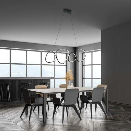 Lámpara colgante con cable PETRA LED/48W/230V 4000K negra