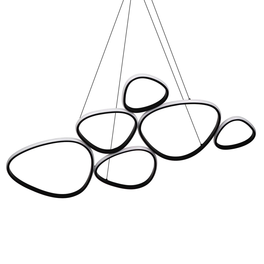 Lámpara colgante con cable PETRA LED/58W/230V 4000K negra