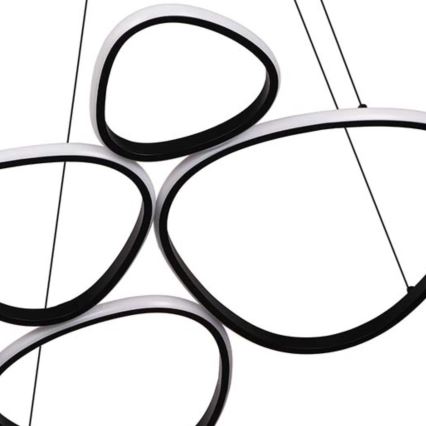 Lámpara colgante con cable PETRA LED/58W/230V 4000K negra