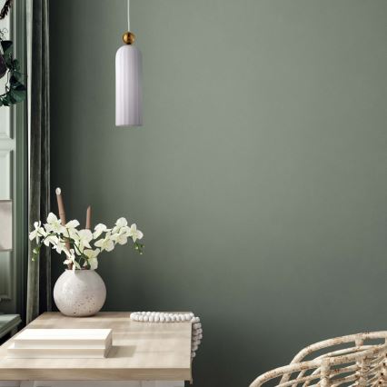 Lámpara colgante con cable PIEGA 1xE14/40W/230V latón/blanco