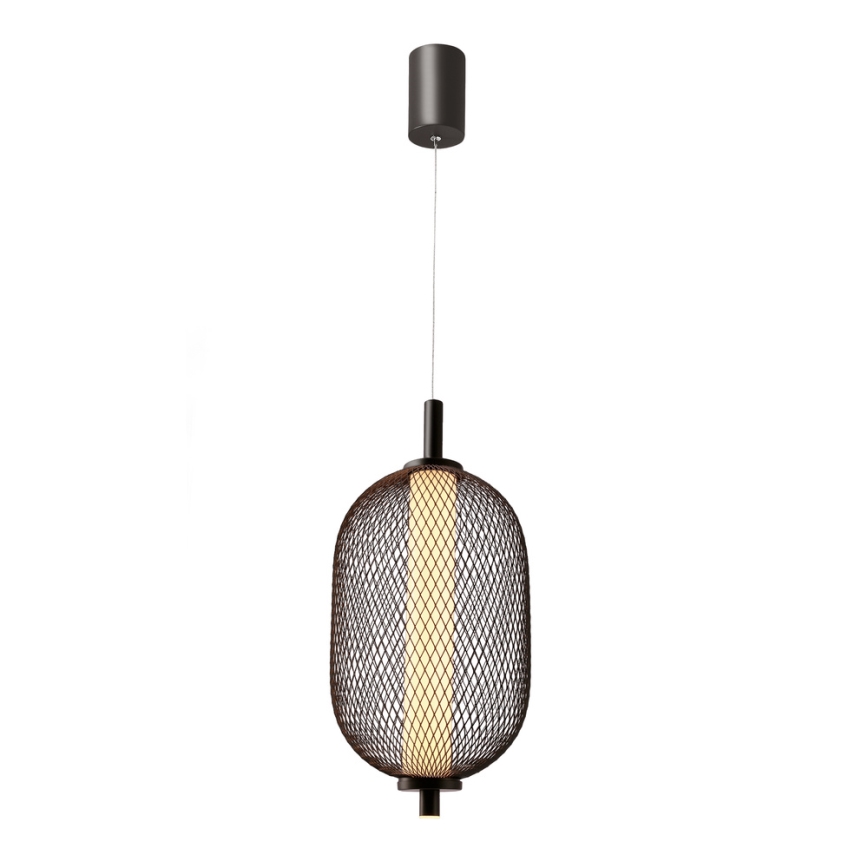 Lámpara colgante con cable PUMA LED/10W/230V, diámetro 15 cm, negra