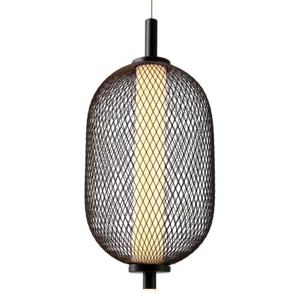 Lámpara colgante con cable PUMA LED/10W/230V, diámetro 15 cm, negra