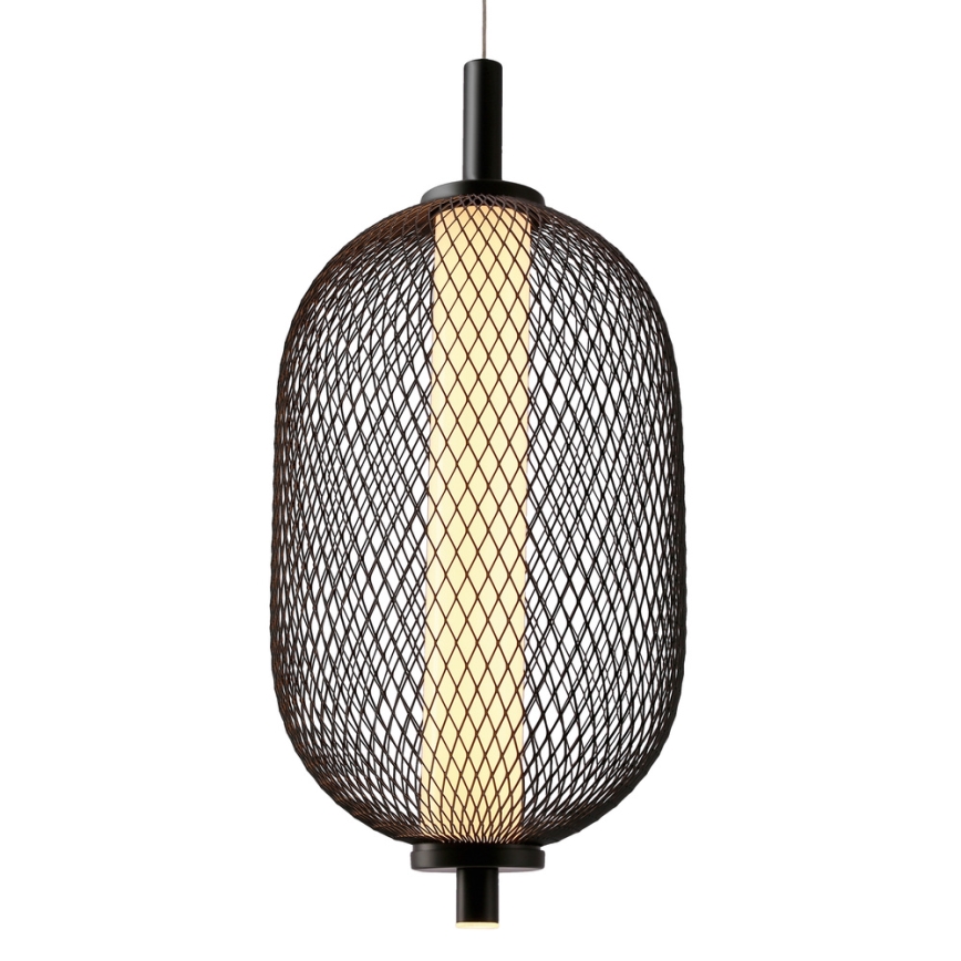 Lámpara colgante con cable PUMA LED/10W/230V, diámetro 15 cm, negra