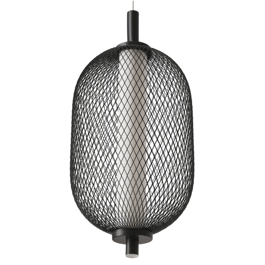 Lámpara colgante con cable PUMA LED/10W/230V, diámetro 15 cm, negra