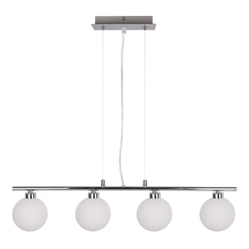 Lámpara colgante con cable RAISA 4xG9/40W/230V cromo brillante