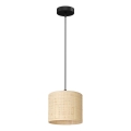 Lámpara colgante con cable RATTAN 1xE27/60W/230V diámetro 18 cm ratán