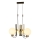 Lámpara colgante con cable REGGIO 3xE27/40W/230V dorada