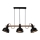 Lámpara colgante con cable RENO 3xE27/40W/230V negro/marrón