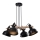 Lámpara colgante con cable RENO 4xE27/40W/230V negro/marrón