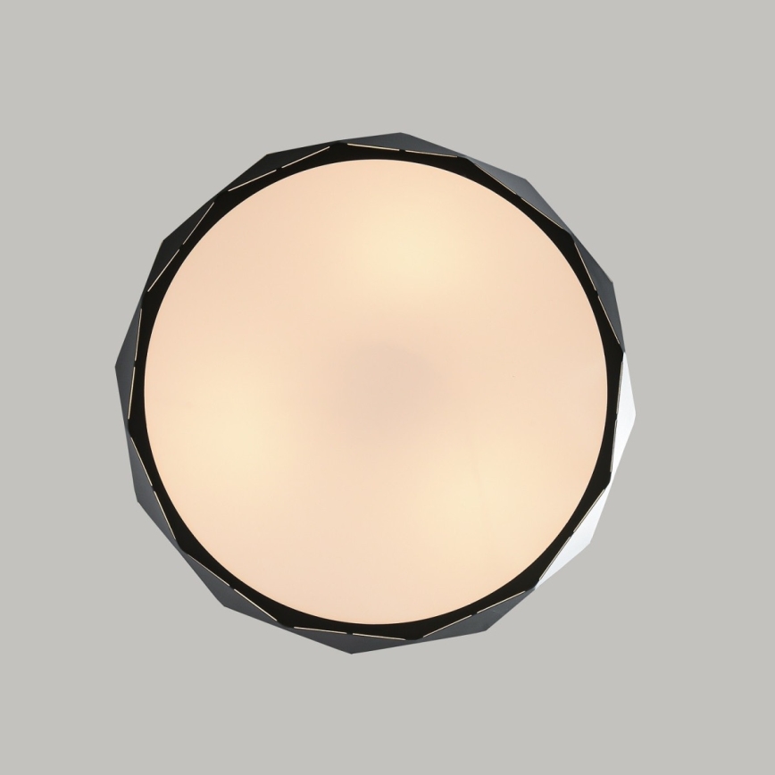 Lámpara colgante con cable REUS 3xE27/40W/230V Ø 47 cm negra