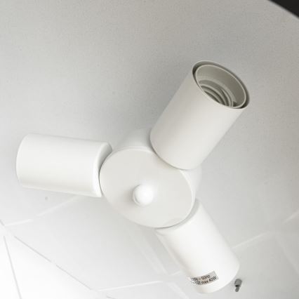 Lámpara colgante con cable REUS 3xE27/40W/230V Ø 47 cm negra