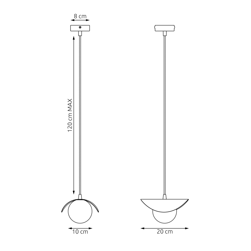 Lámpara colgante con cable RITUAL 1xG9/8W/230V blanca